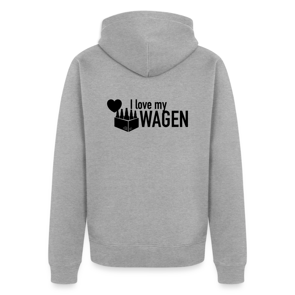 Männer Premium Kapuzenjacke - Grau meliert