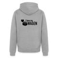 Männer Premium Kapuzenjacke - Grau meliert