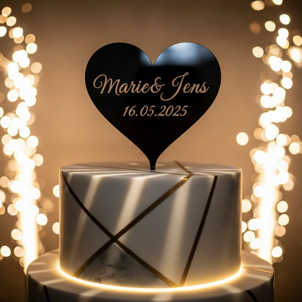 Cake Topper Hochzeit - Design personalisiert