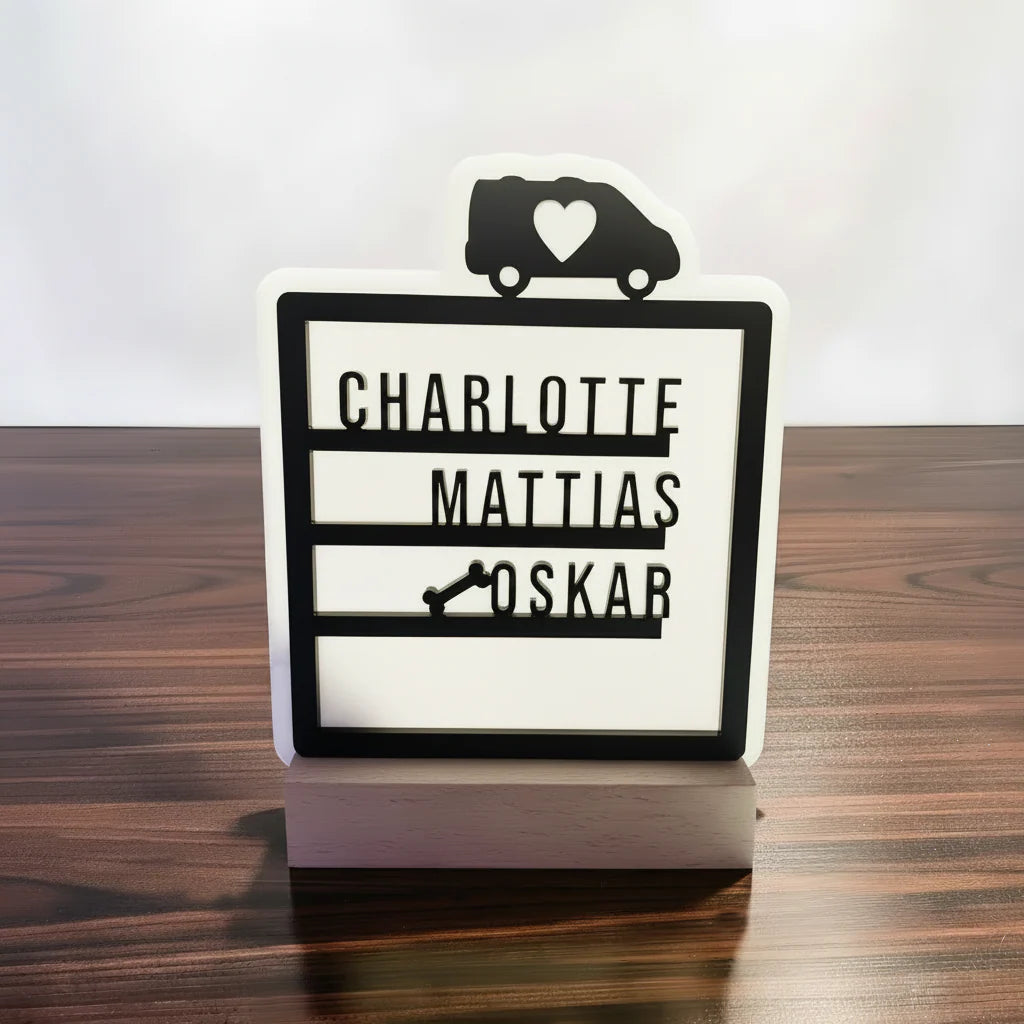 Camper Schild personalisiert Campervan 
