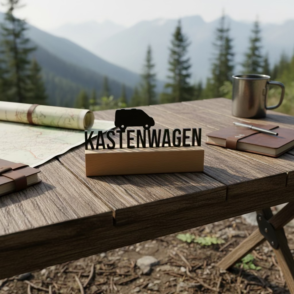 Kastenwagen 3D Deko Schriftzug 
