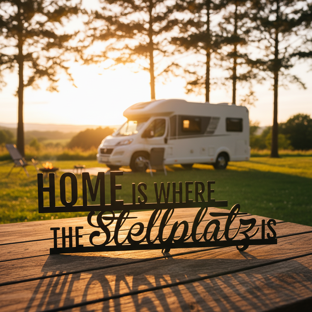 Schriftzug Wohnmobil Camping Deko